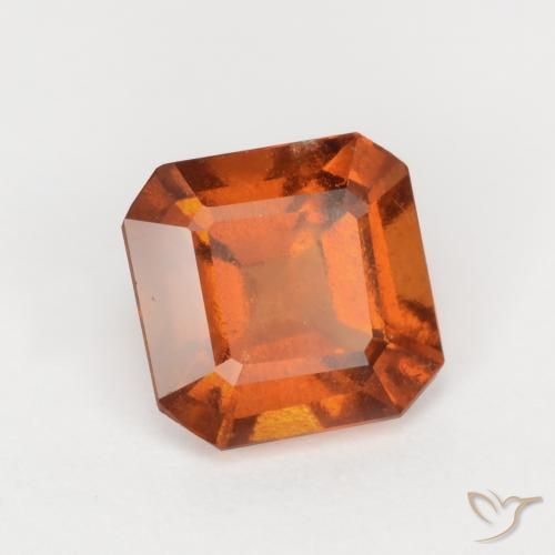 granate hessonita Naranja oscuro natural de 1.62 ct, Corte Octágono / Esmeralda, VS-SI
