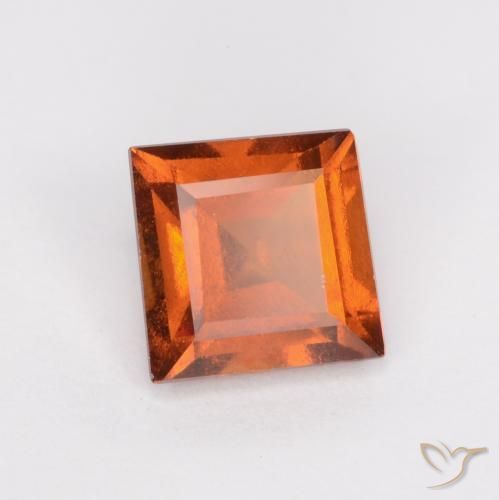 granate hessonita Naranja medio natural de 1.34 ct, Cuadrado, VS-SI