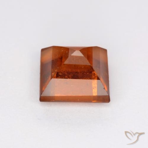 granate hessonita Naranja oscuro natural de 1.64 ct, Cuadrado, SI