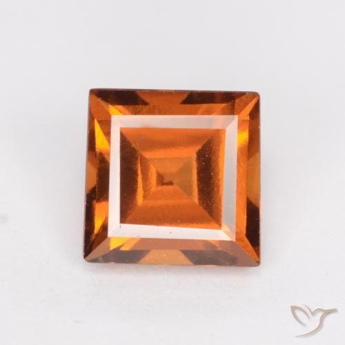 1.40ct Natural Naranja medio granate hessonita, Cuadrado, VS