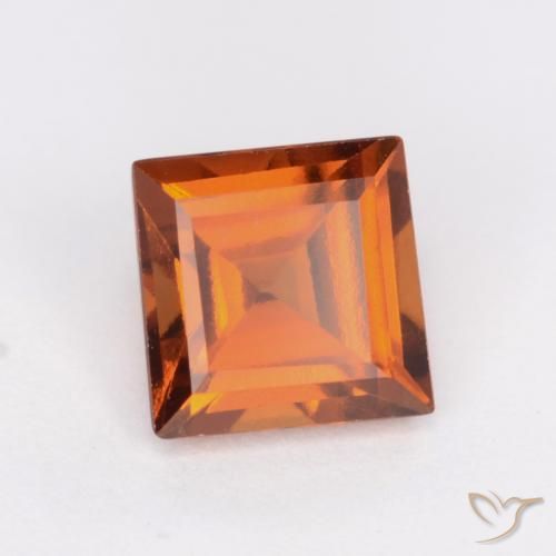 granate hessonita Naranja medio natural de 1.40 ct, Cuadrado, VS