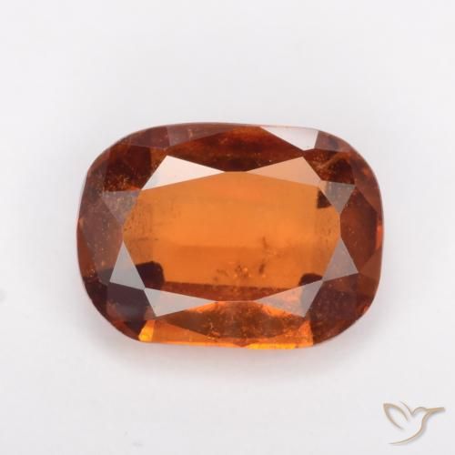 1.67ct Natural Ámbar naranja granate hessonita, Forma Cojín, VS-SI