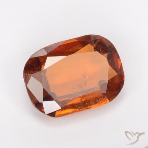 granate hessonita Ámbar naranja natural de 1.67 ct, Forma Cojín, VS-SI