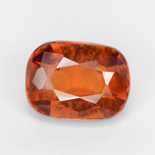 Granate hessonita naranja natural de 2,14 ct, corte cojín, VS-SI