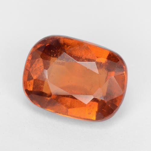 Granate hessonita naranja natural de 2,14 ct, corte cojín, VS-SI
