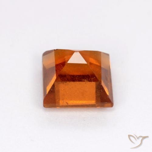 granate hessonita Naranja oscuro natural de 1.43 ct, Cuadrado, SI