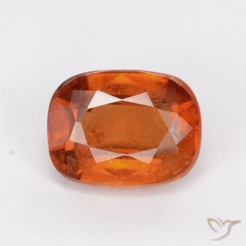 2.13ct Natural Naranja medio granate hessonita, Forma Cojín, SI