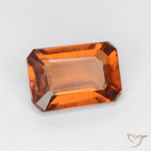 granate hessonita Naranja oscuro natural de 1.35 ct, Corte Octágono / Esmeralda, VS