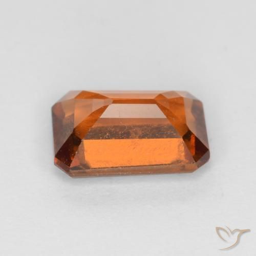 granate hessonita Naranja oscuro natural de 1.35 ct, Corte Octágono / Esmeralda, VS