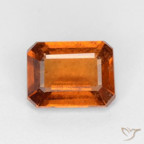 granate hessonita Naranja oscuro medio natural de 1.70 ct, Corte Octágono / Esmeralda, SI