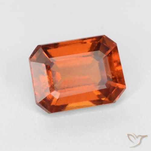 granate hessonita Naranja oscuro natural de 1.67 ct, Corte Octágono / Esmeralda, VS-SI