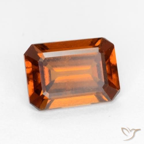 granate hessonita Naranja oscuro natural de 1.61 ct, Corte Octágono / Esmeralda, VS