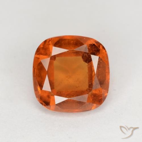 1.72ct Natural Ámbar naranja granate hessonita, Forma Cojín, VS-SI