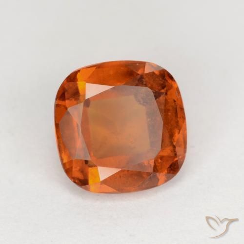 granate hessonita Ámbar naranja natural de 1.72 ct, Forma Cojín, VS-SI