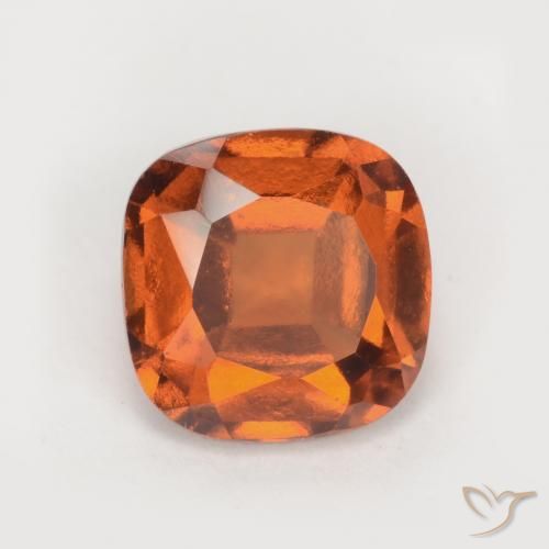 1.78ct Natural Naranja medio granate hessonita, Forma Cojín, VS