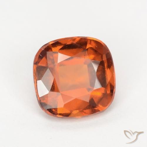 granate hessonita Naranja oscuro natural de 1.75 ct, Forma Cojín, VS