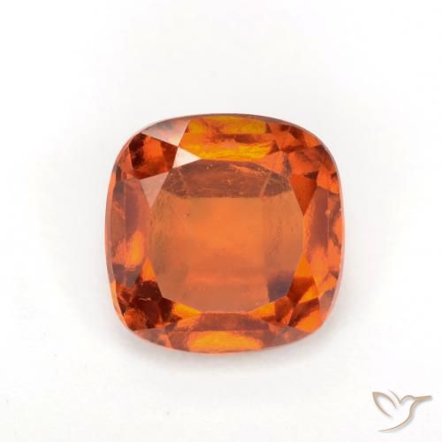 1.94ct Natural Naranja oscuro granate hessonita, Forma Cojín, VS