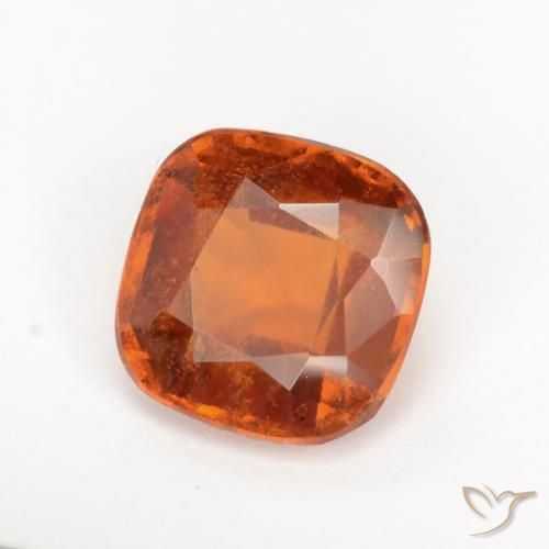 granate hessonita Naranja oscuro natural de 1.81 ct, Forma Cojín, SI