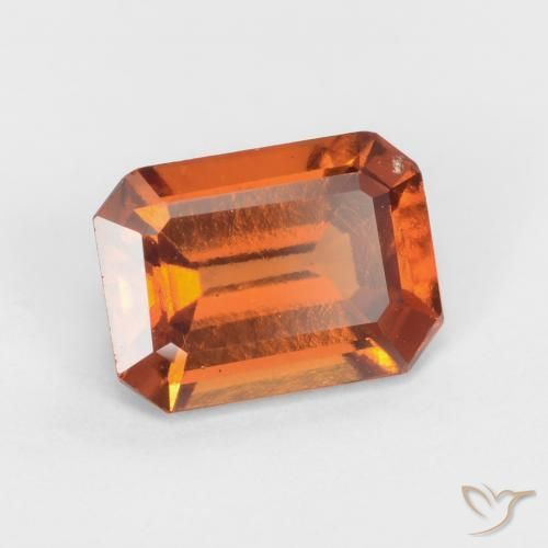 granate hessonita Naranja oscuro medio natural de 1.50 ct, Corte Octágono / Esmeralda, VS-SI