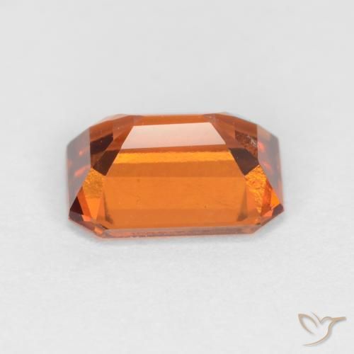 granate hessonita Naranja oscuro medio natural de 1.50 ct, Corte Octágono / Esmeralda, VS-SI