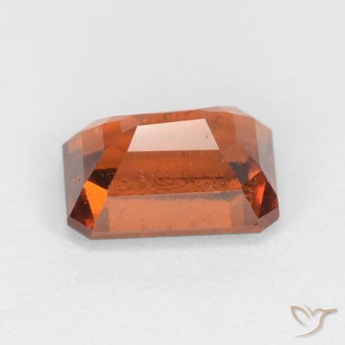 granate hessonita Naranja oscuro natural de 1.35 ct, Corte Octágono / Esmeralda, VS-SI