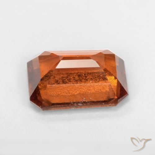 granate hessonita Naranja oscuro natural de 1.77 ct, Corte Octágono / Esmeralda, SI