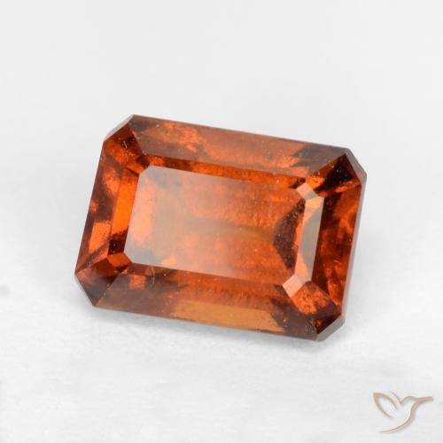 granate hessonita Naranja oscuro natural de 1.44 ct, Corte Octágono / Esmeralda, SI