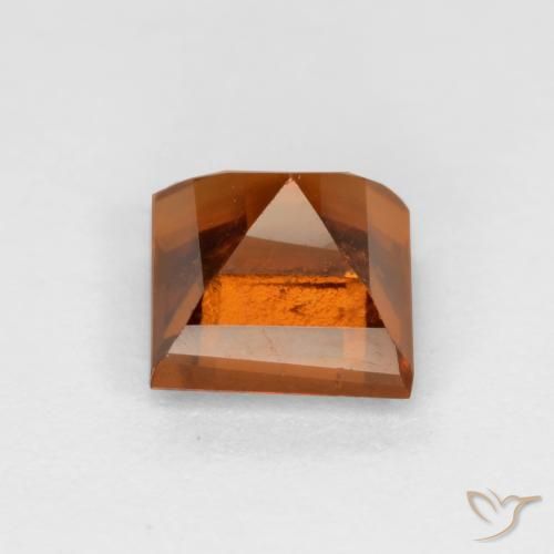 granate hessonita Naranja oscuro natural de 1.55 ct, Cuadrado, VS-SI