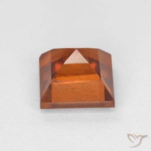 granate hessonita Naranja oscuro medio natural de 1.53 ct, Cuadrado, VS