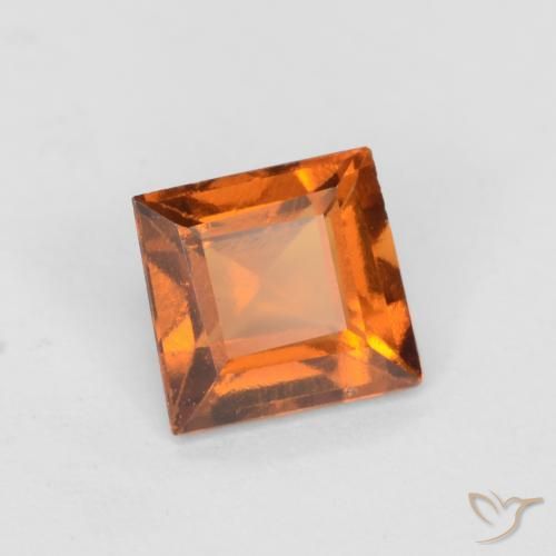 granate hessonita Naranja medio natural de 0.99 ct, Cuadrado, VS