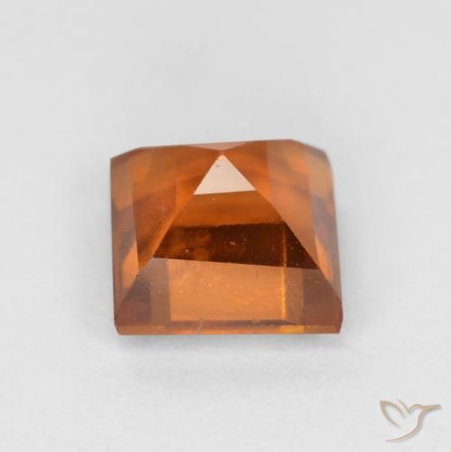 granate hessonita Naranja oscuro natural de 1.52 ct, Cuadrado, VS