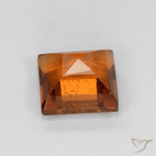 granate hessonita Naranja oscuro natural de 1.42 ct, Cuadrado, SI