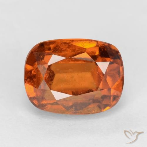 2.46ct Natural Naranja oscuro granate hessonita, Forma Cojín, VS-SI