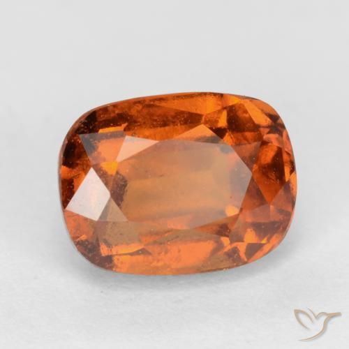 granate hessonita Naranja oscuro natural de 2.46 ct, Forma Cojín, VS-SI