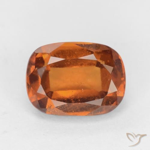 1.96ct Natural Naranja oscuro medio granate hessonita, Forma Cojín, SI