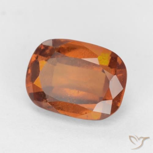 granate hessonita Naranja oscuro medio natural de 1.96 ct, Forma Cojín, SI