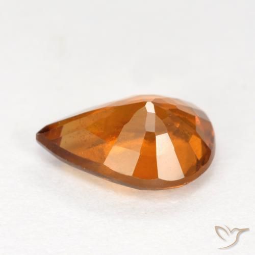 Granate hessonita naranja natural de 1,22 ct, en forma de pera, VS-SI
