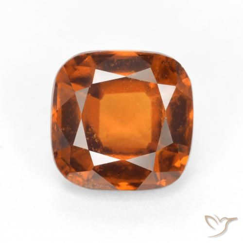 1.94ct Natural Naranja medio granate hessonita, Forma Cojín, VS