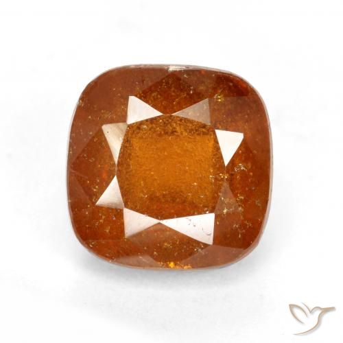 2.48ct Natural Ámbar naranja granate hessonita, Forma Cojín, SI