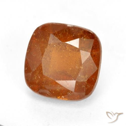 granate hessonita Ámbar naranja natural de 2.48 ct, Forma Cojín, SI