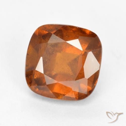 granate hessonita Naranja oscuro medio natural de 2.05 ct, Forma Cojín, VS-SI