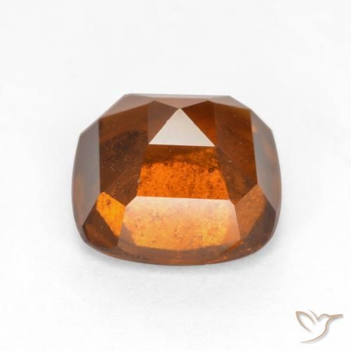 granate hessonita Naranja oscuro medio natural de 2.05 ct, Forma Cojín, VS-SI