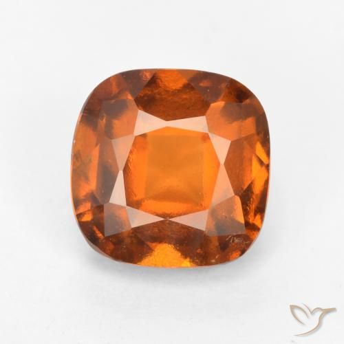 2.24ct Natural Naranja oscuro medio granate hessonita, Forma Cojín, VS