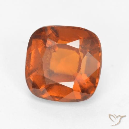 granate hessonita Naranja rojizo natural de 2.07 ct, Forma Cojín, VS-SI
