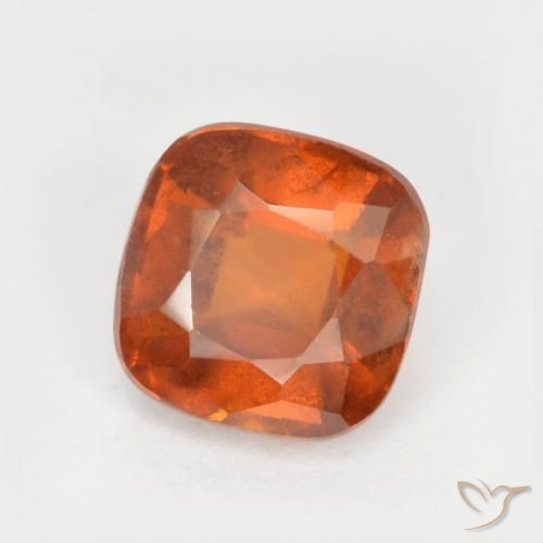 granate hessonita Naranja oscuro natural de 2.07 ct, Forma Cojín, SI