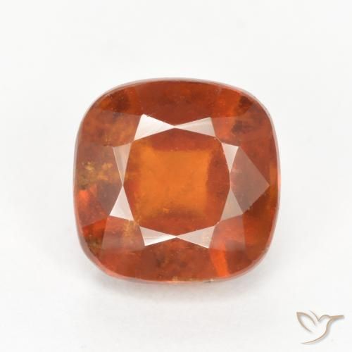 2.48ct Natural Naranja medio Granate Hessonita, Forma Cojín, SI
