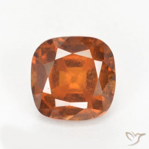 2.22ct Natural Naranja oscuro granate hessonita, Forma Cojín, VS-SI