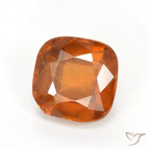 granate hessonita Naranja oscuro natural de 2.07 ct, Forma Cojín, VS-SI