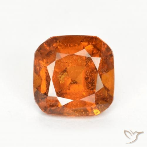 1.33ct Natural Naranja medio granate hessonita, corte esmeralda, SI