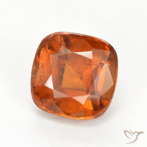 granate hessonita Ámbar naranja natural de 2.51 ct, Forma Cojín, VS-SI
